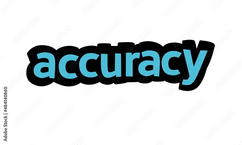 ACCURACY writing vector design on white background ACCURACY writing vector design on white background