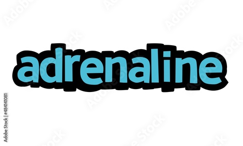 ADRENALIN writing vector design on white background