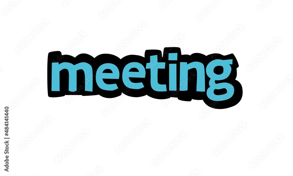 MEETING writing vector design on white background MEETING writing vector design on white background