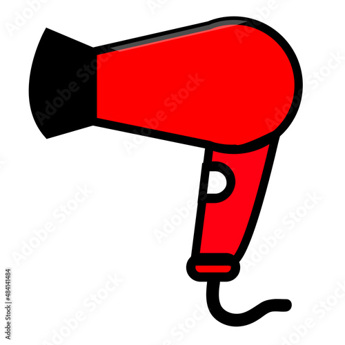 Hair Dryer Isolated Vector Illustration which can be easily Download