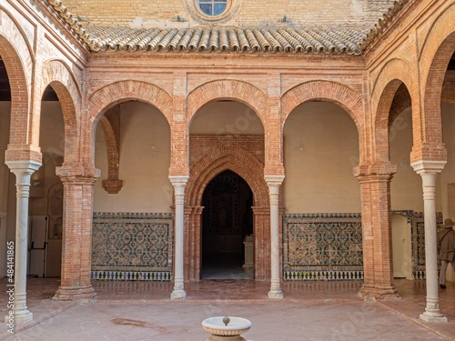 Patio en el claustro, siglo XV.  Monasterio de la Cartuja / Courtyard in the cloister, XV century. Carthusian Monastery. Sevilla. Andalucía photo