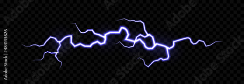 Vector lightning, lightning png, thunderstorm, lighting. Natural phenomenon, light effect. PNG.