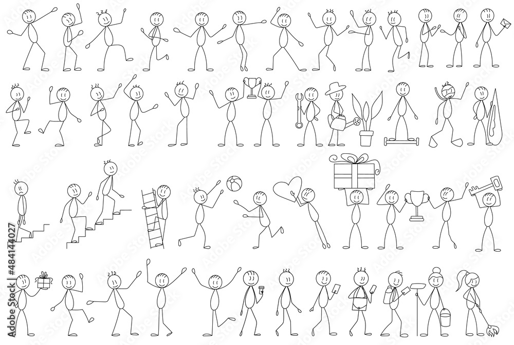 figure people set ,contour, vector figure people set ,contour, vector