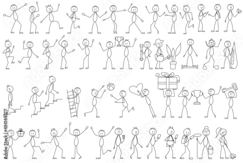 figure people set ,contour, vector