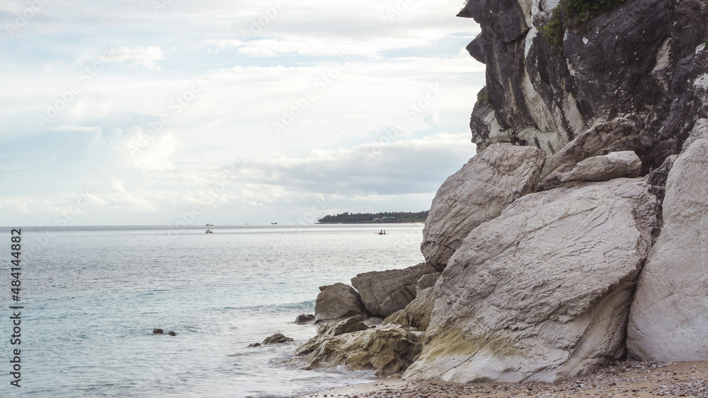 Kolbano Beach with large rocks on its shores, is located in Timor Tengah Selatan district, NTT province, Indonesia, at noon on January 21, 2022. Kolbano Beach with large rocks on its shores, is located in Timor Tengah Selatan district, NTT province, Indonesia, at noon on January 21, 2022.