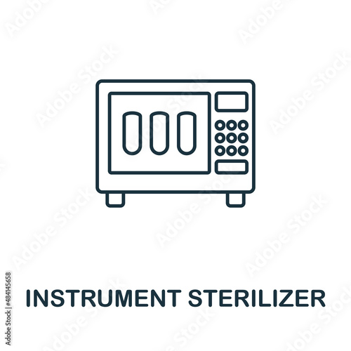 Instrument Sterilizer icon. Line element from medical equipment collection. Linear Instrument Sterilizer icon sign for web design, infographics and more.