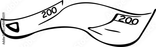 The banknote has a value of two hundred zlotys
