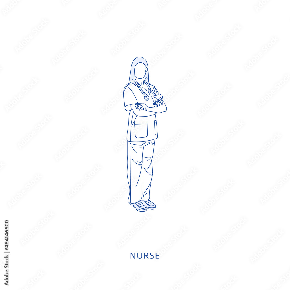 nurse icon in vector. Illustration nurse icon in vector. Illustration