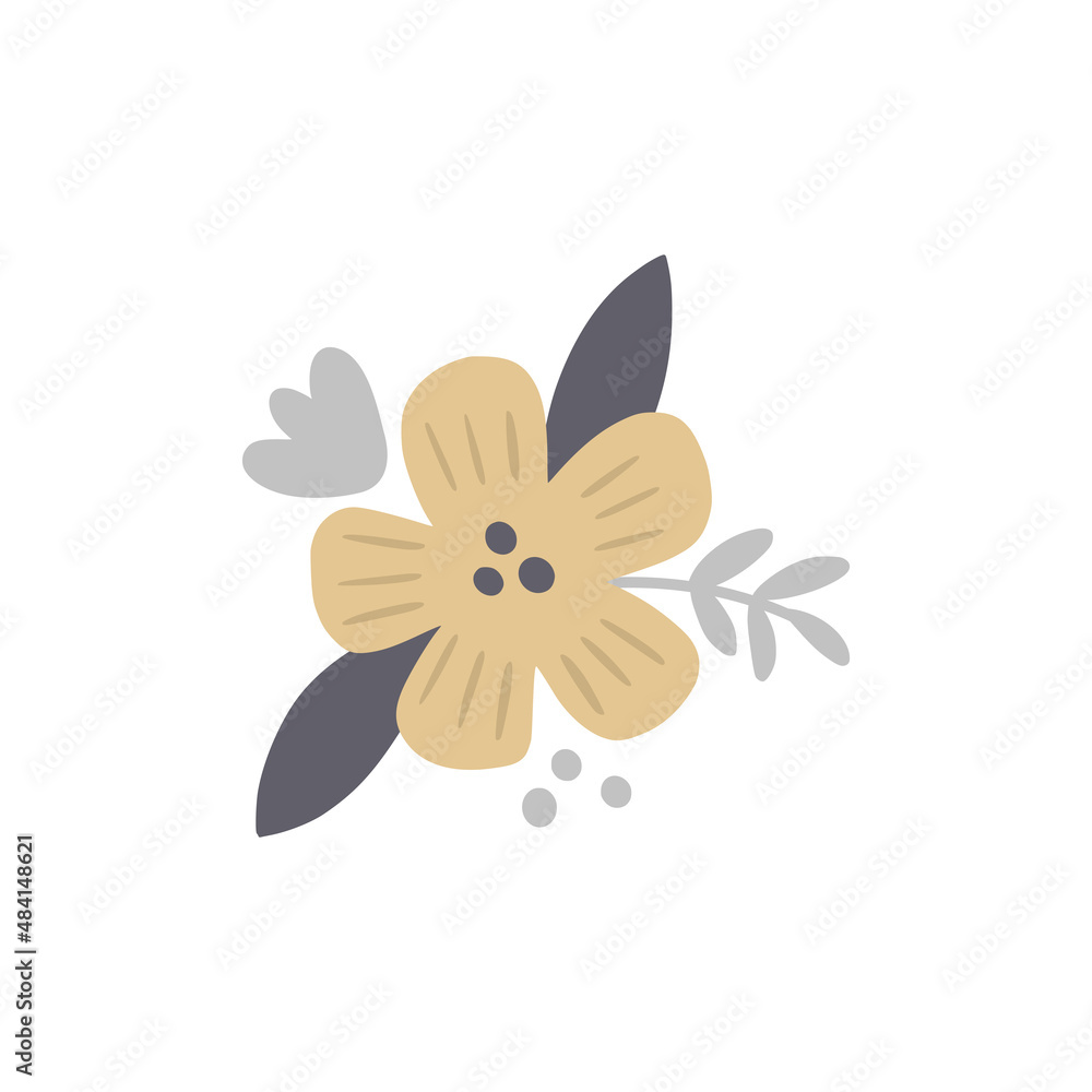 vector image of a cute flower wreath vector image of a cute flower wreath