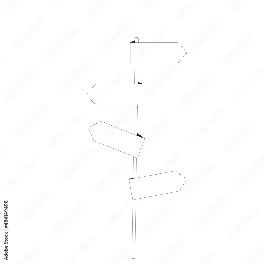 Obraz premium Signpost. Make a decision.