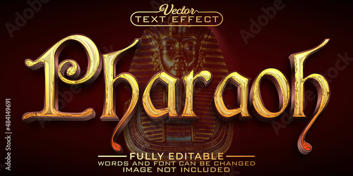 Fotobehang Golden Pharaoh Editable Text Effect Template