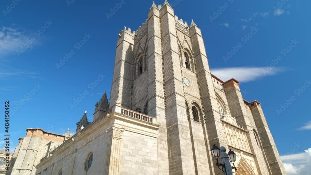 Cathedral of Saviour, Catedral de Cristo Salvador daytime exterior, Catholic church in Avila in south of Old Castile. Famous places and landmark, travel destinations concept. Castile and Leon. Spain
Cathedral of Saviour, Catedral de Cristo Salvador daytime exterior, Catholic church in Avila in south of Old Castile. Famous places and landmark, travel destinations concept. Castile and Leon. Spain