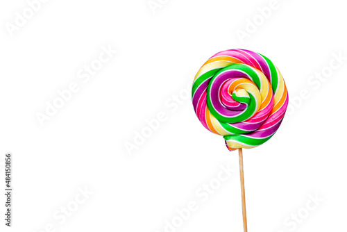 colorful lollipop isolated on white