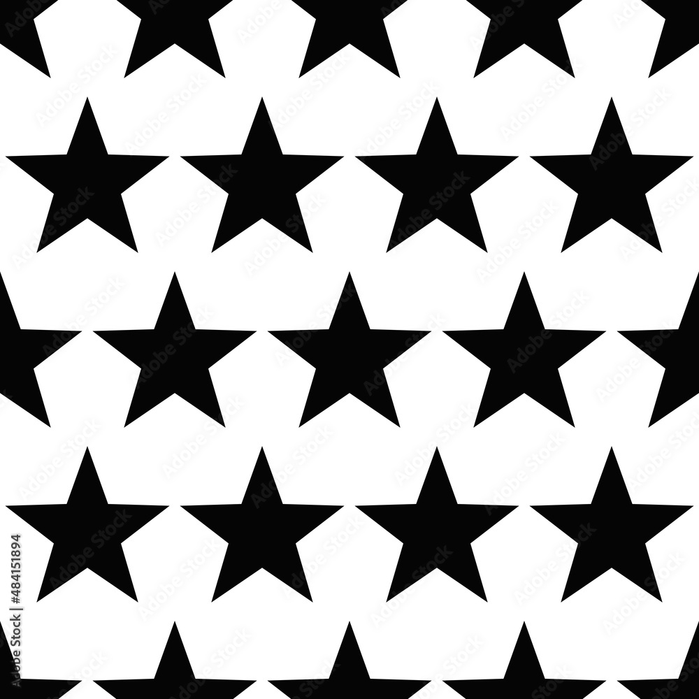 Black stars seamless pattern. Vector simple stars canvas. Black stars seamless pattern. Vector simple stars canvas.