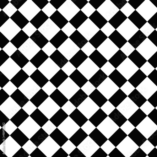 Geometric checker rectangles pattern. Vector diagonal chess pattern.