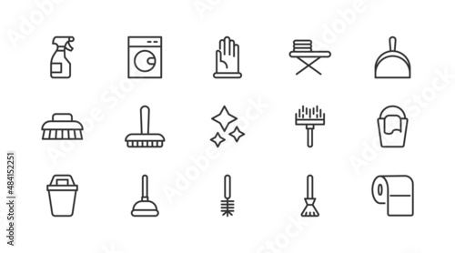 Line stroke set of clean  icons.
