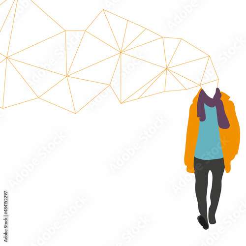 Fashion woman abstract, vector illustration