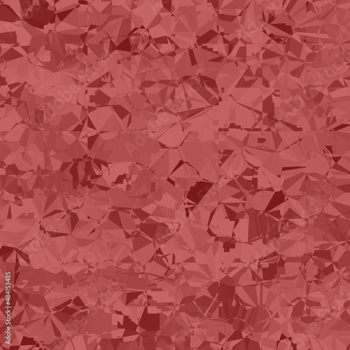 Abstract macro crystal geometric background texture Fire brick color. Random pattern background. Texture Fire brick color pattern background.
