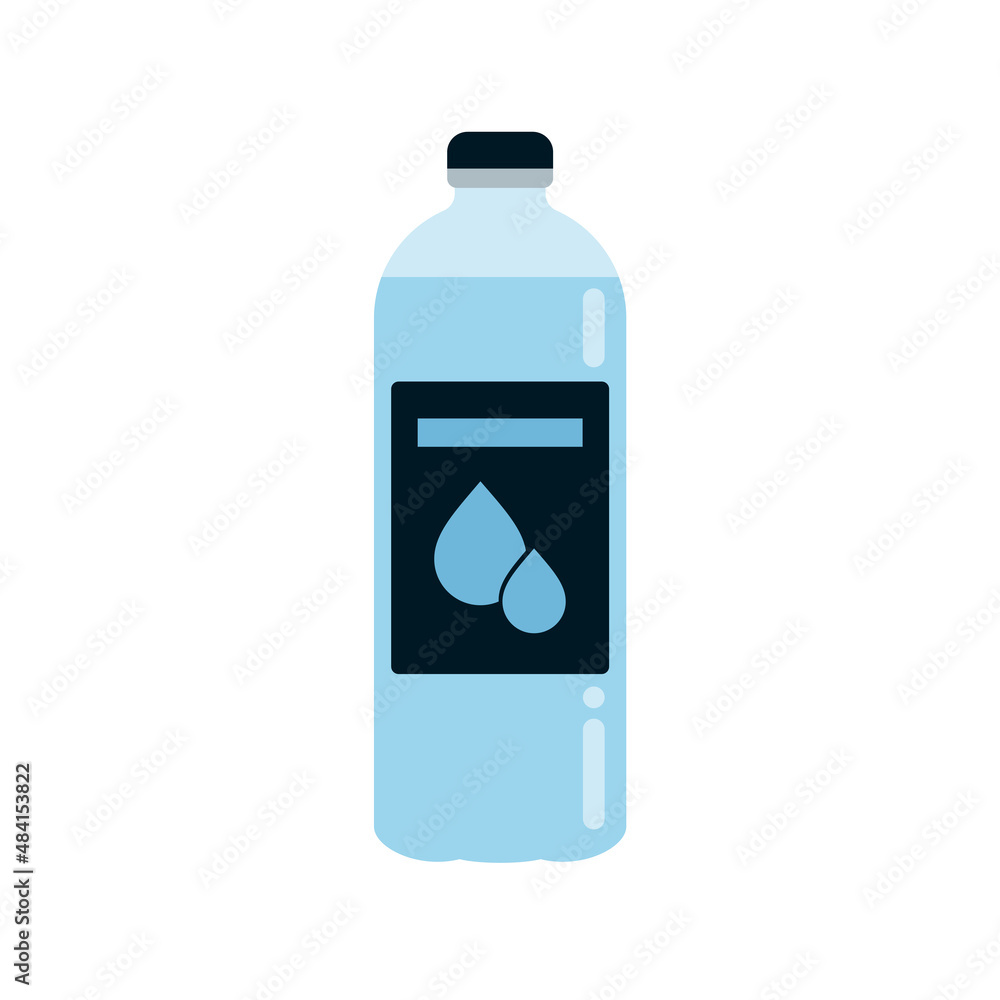 simple water bottle isolated on white background, vector illustration simple water bottle isolated on white background, vector illustration