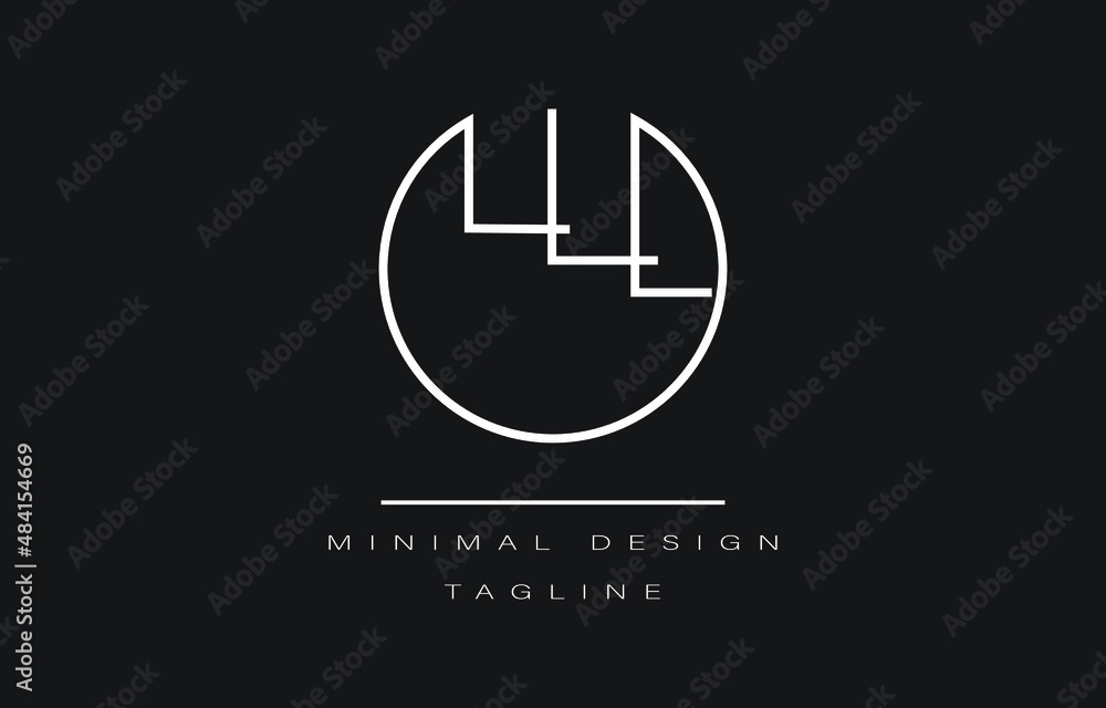 LLL Minimalist Logo Design Vector Art Illustration
