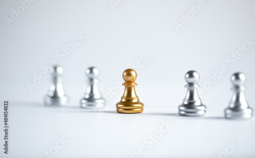 Silver and gold chess.