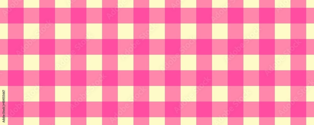 Banner, plaid pattern. Beige on Deep pink color. Tablecloth pattern. Texture. Seamless classic pattern background. Banner, plaid pattern. Beige on Deep pink color. Tablecloth pattern. Texture. Seamless classic pattern background.