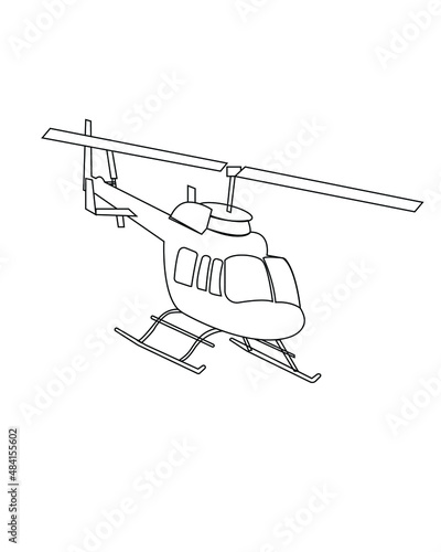 helicopter isolated on white