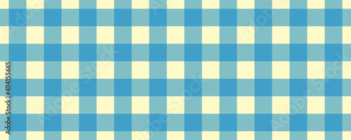 Banner, plaid pattern. Beige on Blue color. Tablecloth pattern. Texture. Seamless classic pattern background.
