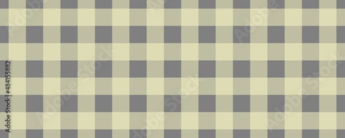 Banner, plaid pattern. Grey on Beige color. Tablecloth pattern. Texture. Seamless classic pattern background.