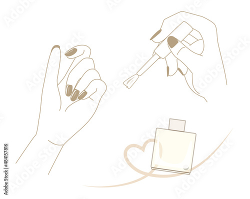 手と爪とマニキュア　トップコート