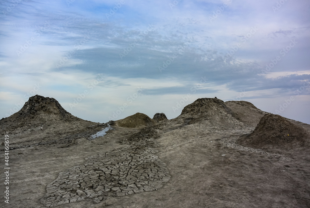Mud volcanoes in Gobustan (Qobustan), Azerbaijan Mud volcanoes in Gobustan (Qobustan), Azerbaijan