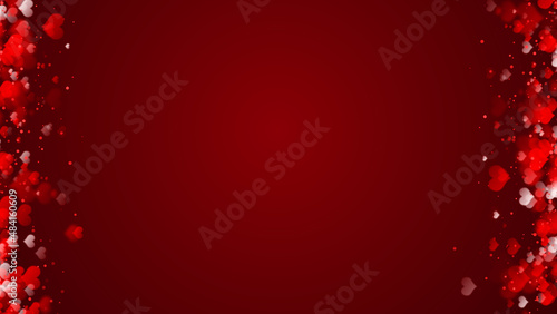 Abstract Red Hearts Valentines Day Background