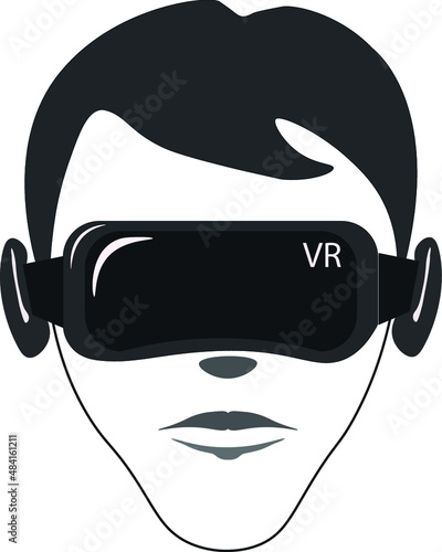 VR glasses icon face shadow jo face 