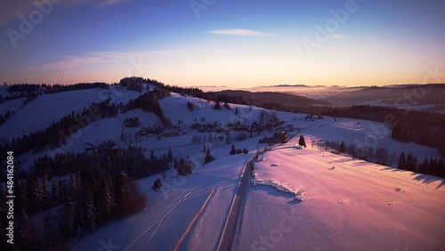 Mountain view during sunrise - Poland