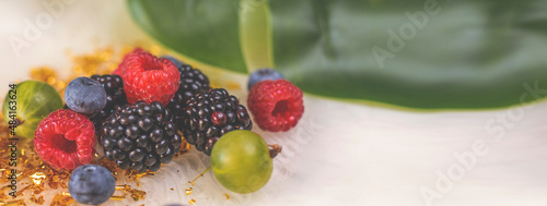 Summer fruity berry backgro...