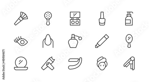 Editable vector pack of salon  line icons.