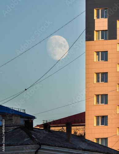 moon over the city