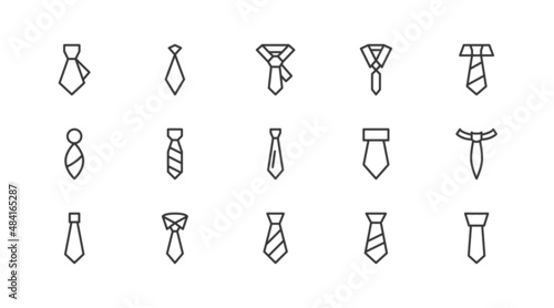 Premium pack of tie  line icons.
