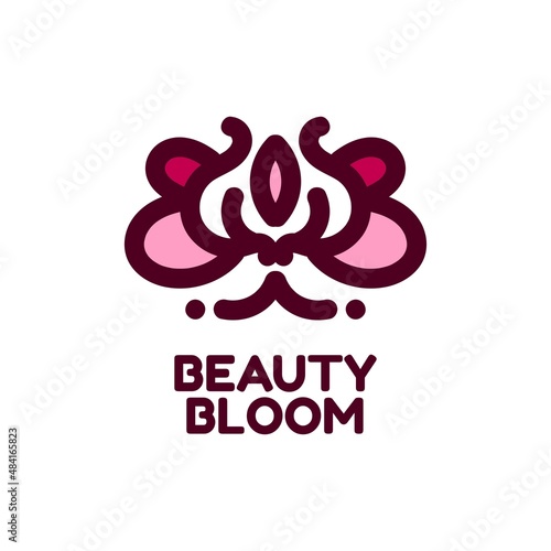 beauty bloom nature logo concept design illustration