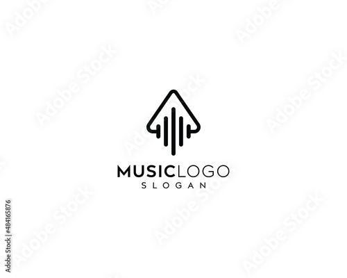 Sound Wave Logo Design, Wave Music Logo, Dj Logo design, music headphones vector logo design