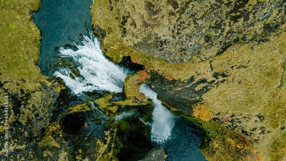 Wodospady na Islandii - obrazy, fototapety, plakaty 