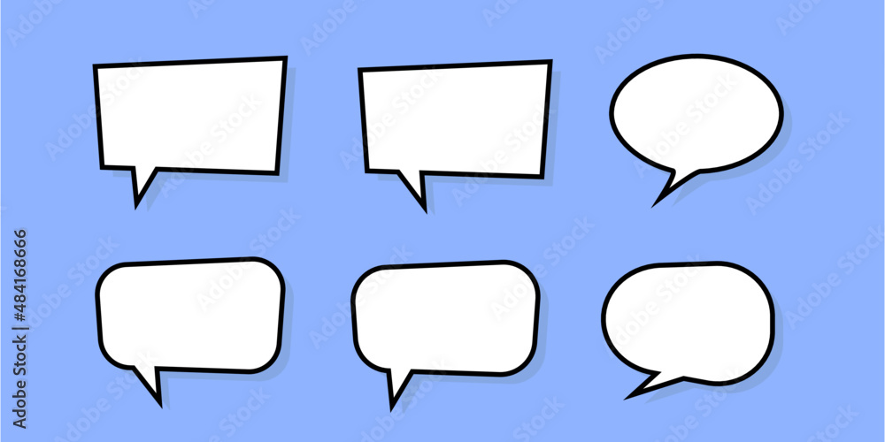 set of colorful speech bubbles set of colorful speech bubbles
