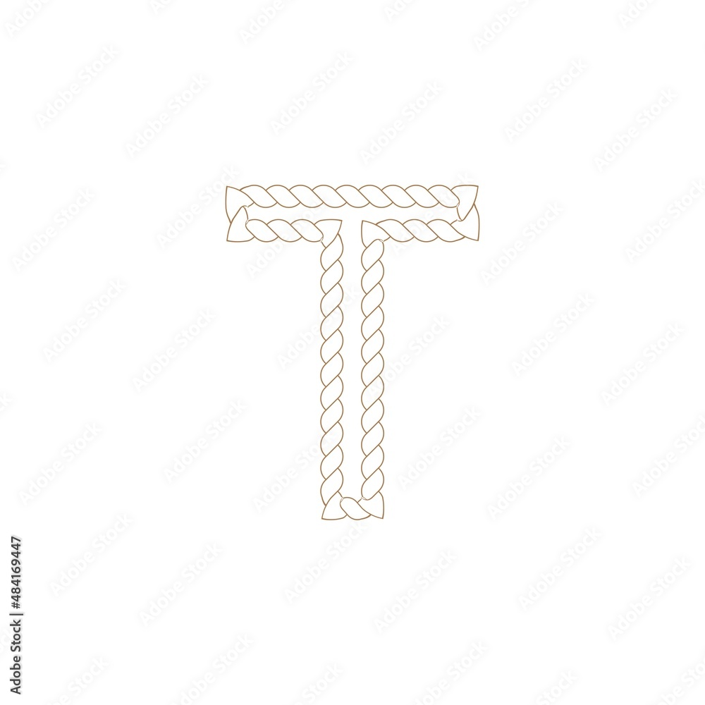 T Rope icon vector illustration template T Rope icon vector illustration template