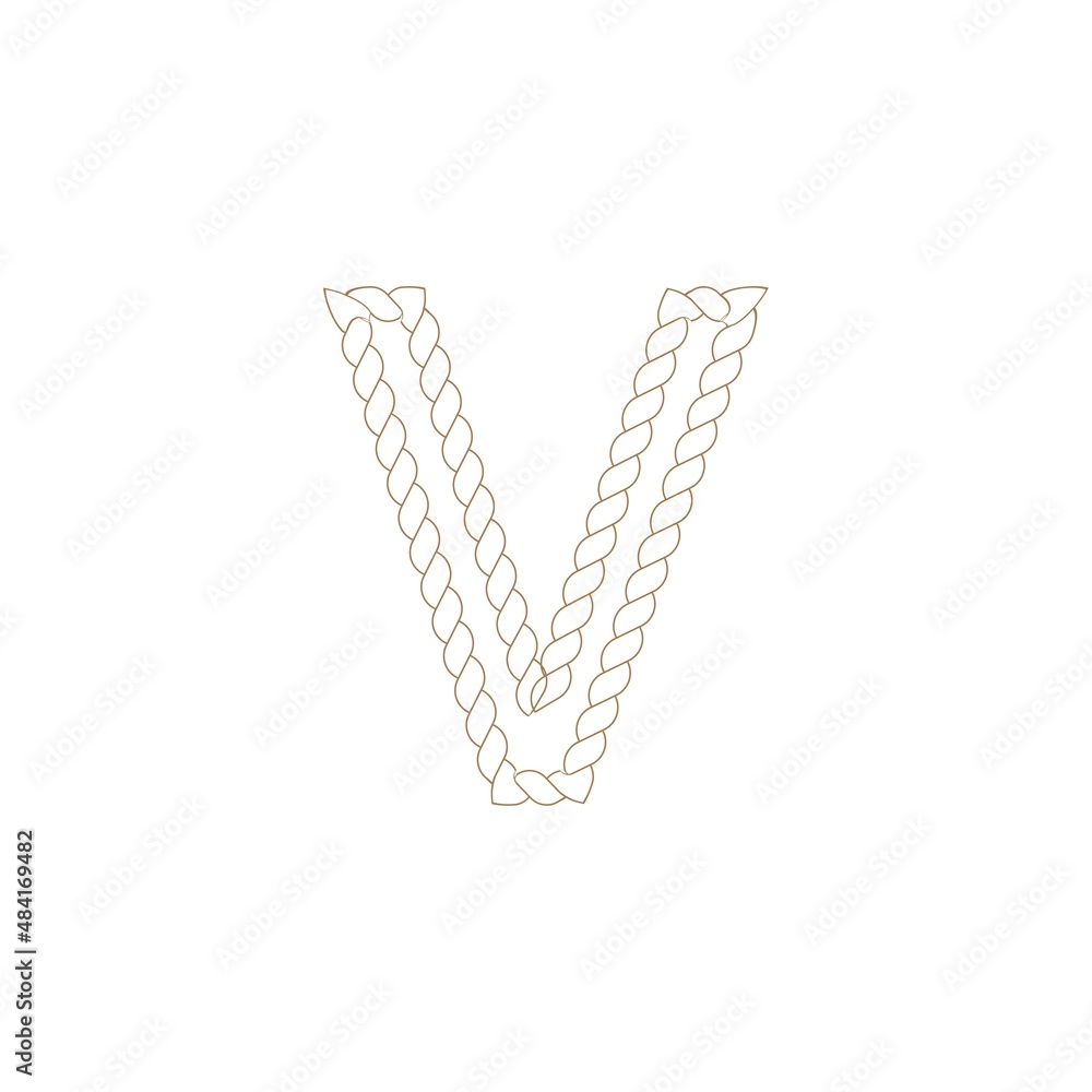 V Rope icon vector illustration template V Rope icon vector illustration template