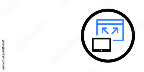 Expand responsive computer screen share icon