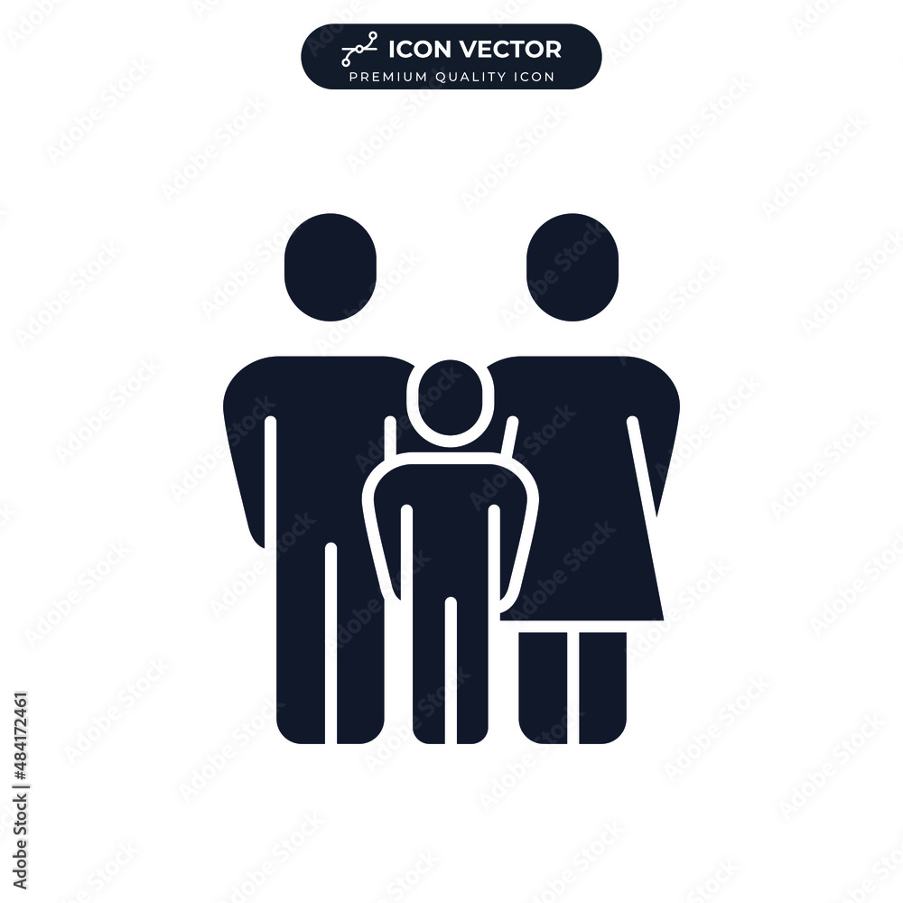 Family icon symbol template for graphic and web design collection logo vector illustration
