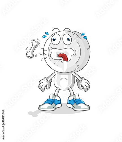 medicine tablet head cartoon burp mascot. cartoon vector