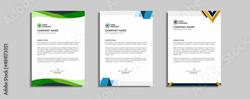 modern corporate letterhead template design