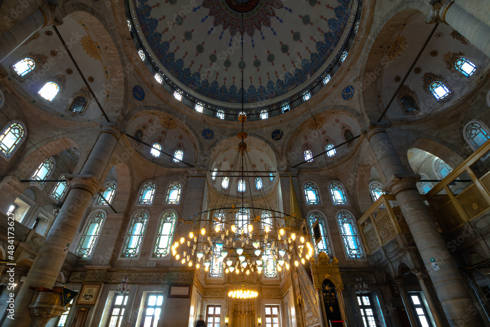 Ramadan background photo. Eyup Sultan Mosque in Istanbul