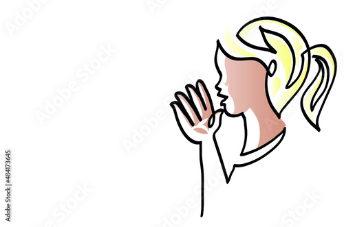 One line drawing of announce concept.
One continuous line drawing of communicate concept.
